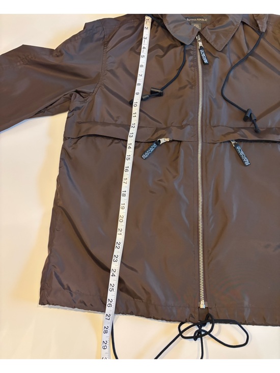 Banana Republic Men's Small  Brown Hooded Windbreaker - Picture 13 of 15